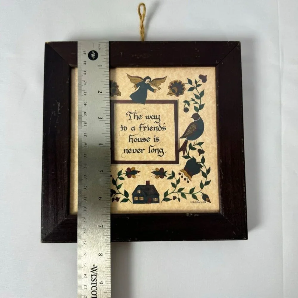 The Country Scribe PA German Fraktur Cathy Collier Framed Print‎ Folk Art 7.5